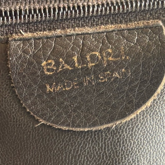 Balpri Medium Size Black Leather Shoulder Bag / Crossbody  Balpri Black Genuine Leather Shoulder Bag / Crossbody Bag Made In Spain Top Zip